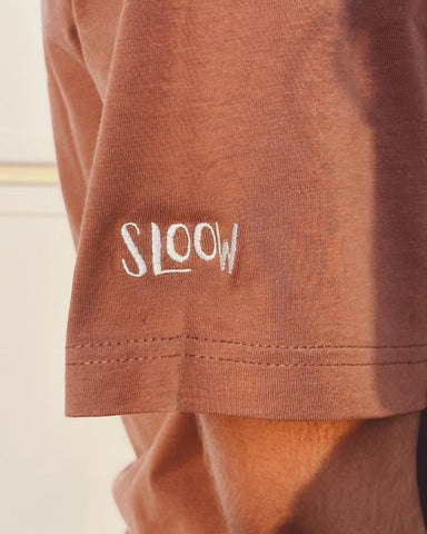 Sloow Club T-shirt Oversized | Organic Cotton & Minimal Embroidery