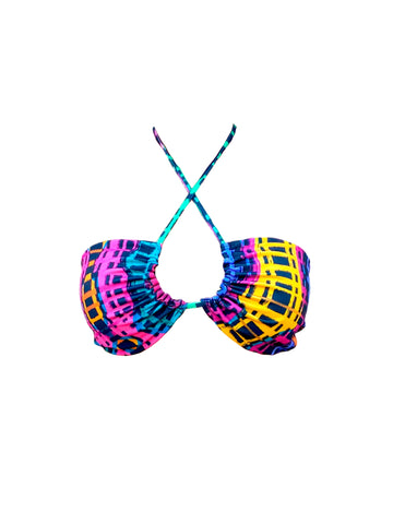 Bikini Top Reversible "Samba de Verão" Na Beira Mar