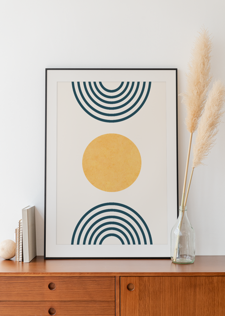 sunset yellow print