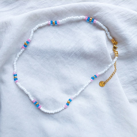 Handmade beaded necklace COMPORTA perfect for matching and pair for summer vibes