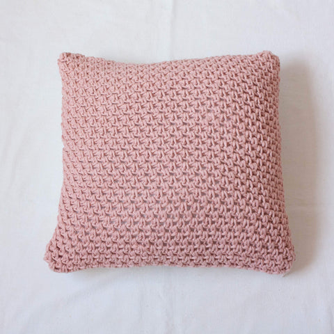 Crochet Pillow Textures – Dusty Pink