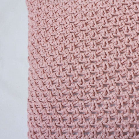 Crochet Pillow Textures – Dusty Pink