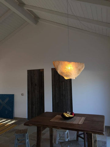 Natural Rope Crochet Pendant Lamp “Folded”