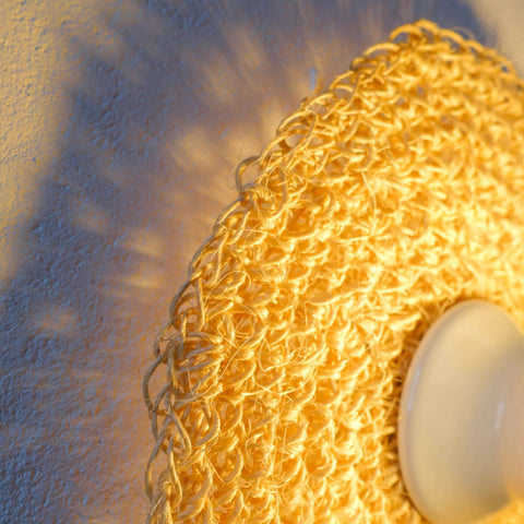 Natural Rope Crochet Wall Lamp - Seira