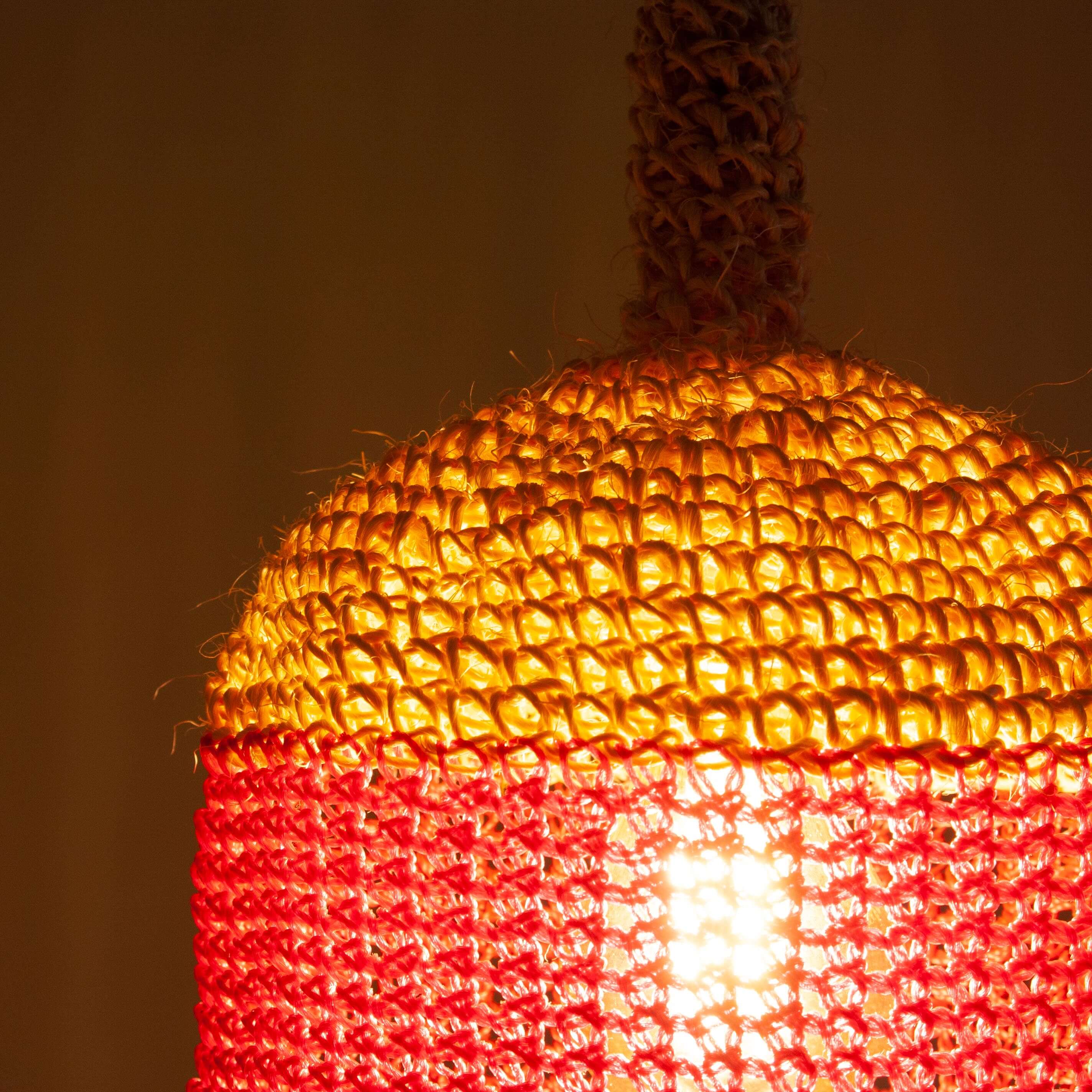 Small Lamp Crochet Rope Colors – Red