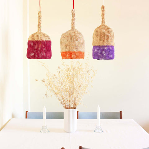 Small Lamp Crochet Rope Colors – Red