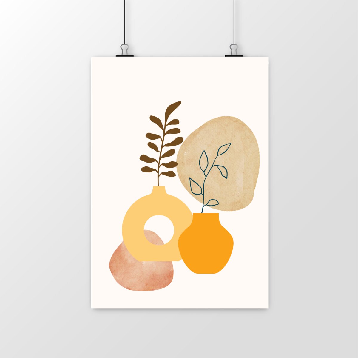 Organic Yellow Wall Decor Art Print